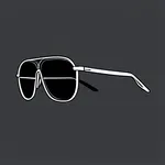 dark aviator sunglasses image